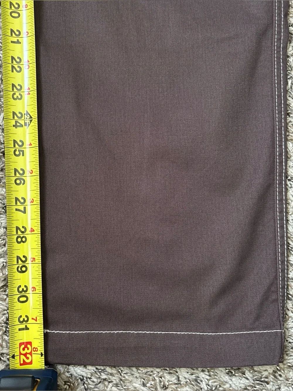 True Religion Men's Brown Cargo Pants with Contrast Stitching